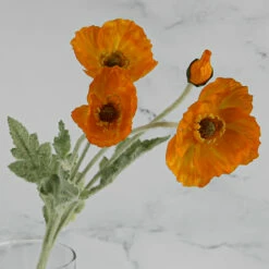 12 Orange Poppy Flowers Silk Flowers -US Gift Sales 2024 03384918538 7250