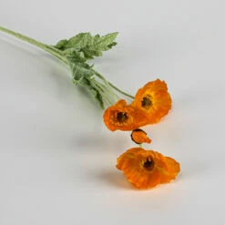 12 Orange Poppy Flowers Silk Flowers -US Gift Sales 2024 03384918538 7251 2