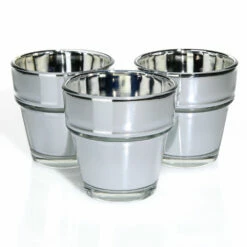 Eastland Flowerpot Votive Holder Mirrored Set Of 72