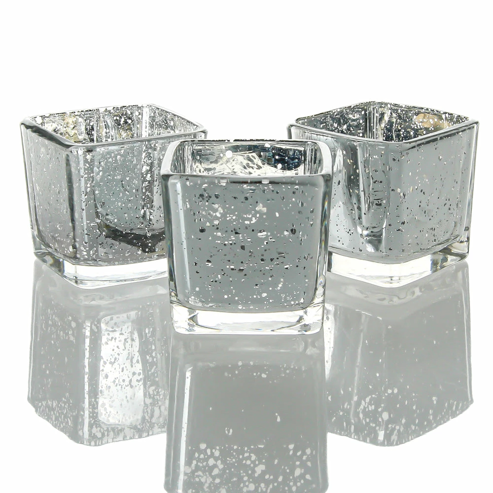 Richland Silver Mercury Square Votive Holder Set Of 12 1 Richland Silver Mercury Square Votive Holder Set Of 12