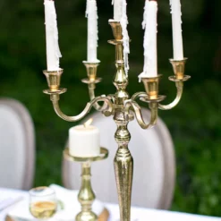 Gold Moretti Candelabra 25in