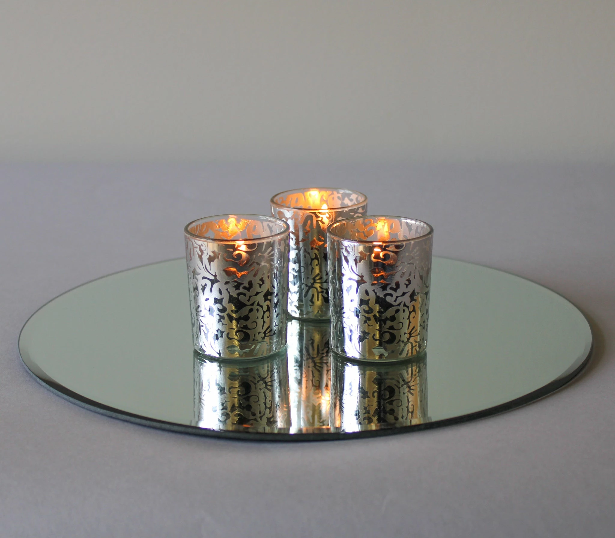 Richland Silver Lace Votive Holder Set Of 12 2 Richland Silver Lace Votive Holder Set Of 12 - Image 2