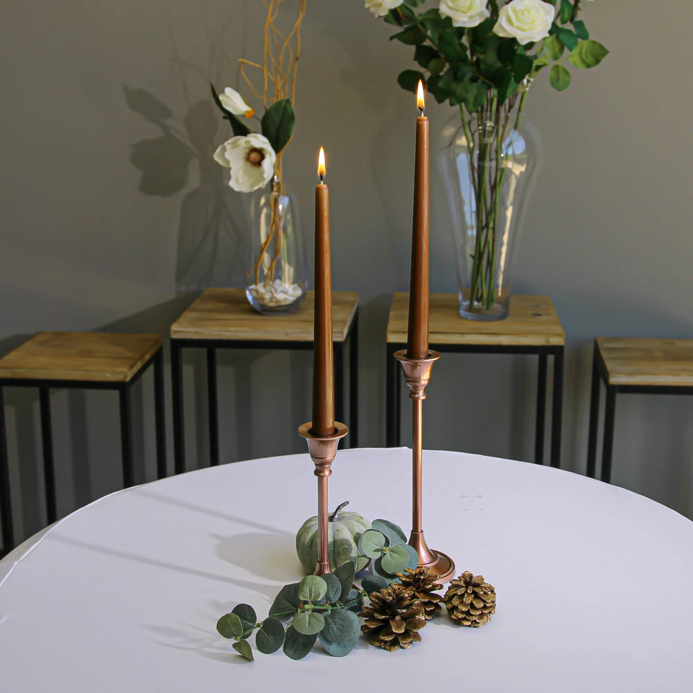 Taper Candlestick Rose Gold 7in 2 Taper Candlestick Rose Gold 7in - Image 2