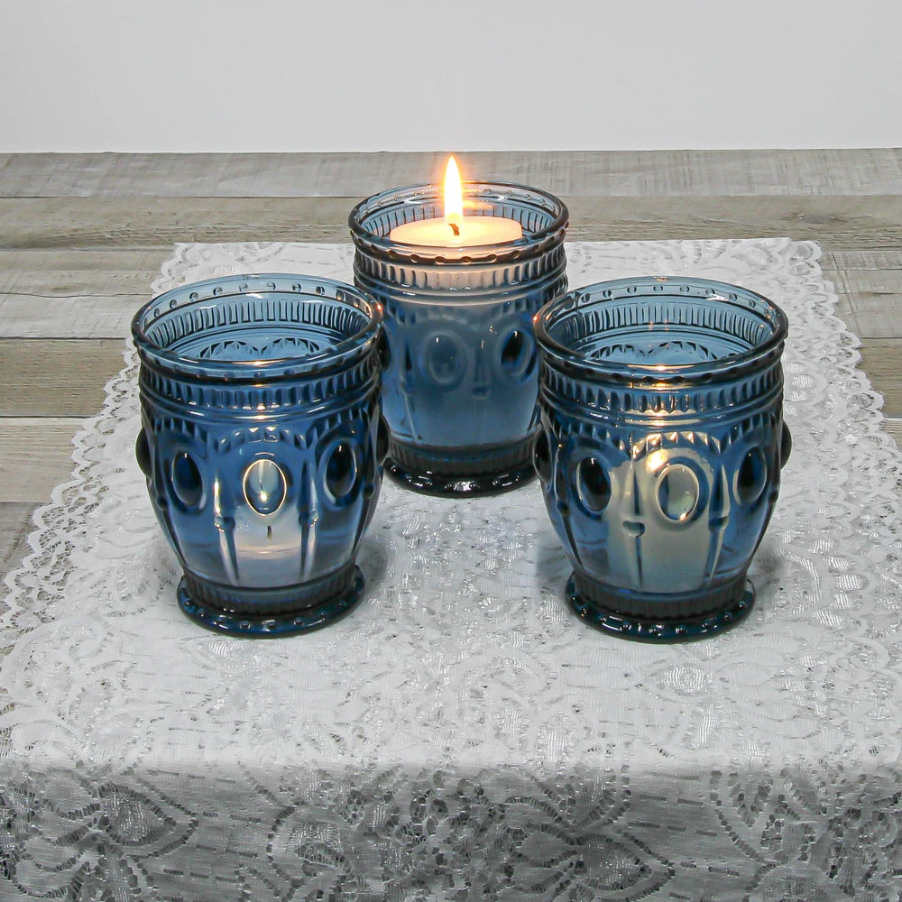 Richland Vintage Charm Candle Holder Navy Blue Set Of 48 2 Richland Vintage Charm Candle Holder Navy Blue Set Of 48 - Image 2