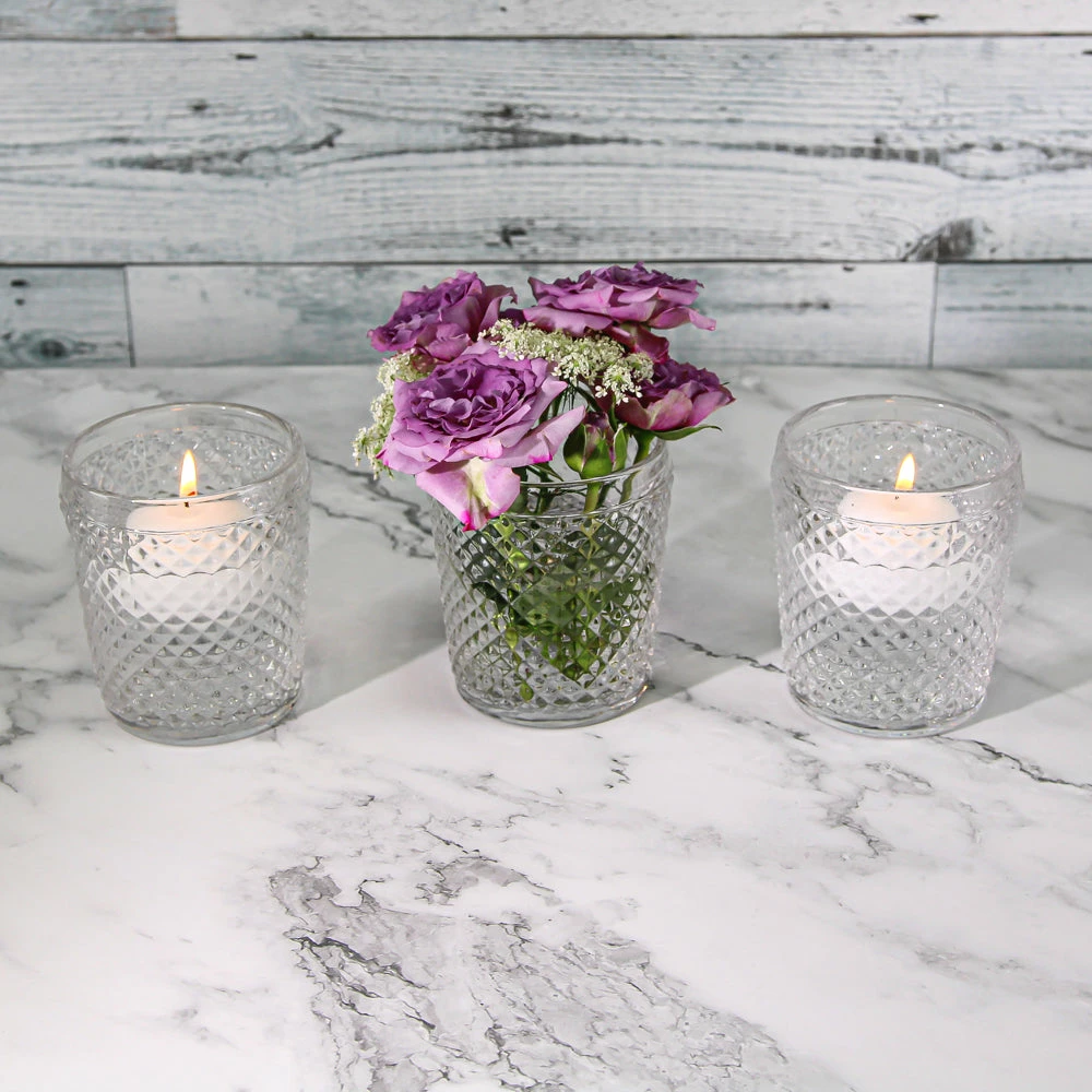 Richland Diamond Candle Holder Clear Set Of 6 2 Richland Diamond Candle Holder Clear Set Of 6 - Image 2