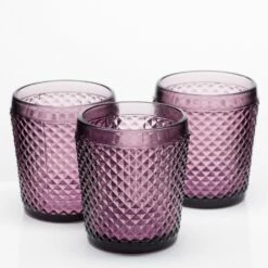 Richland Diamond Candle Holder Purple Set Of 6