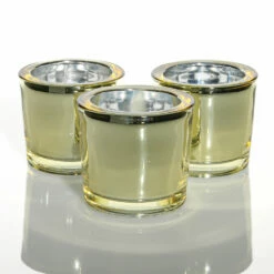 Richland Chunky Votive Holder Gold Mirrored Set Of 12