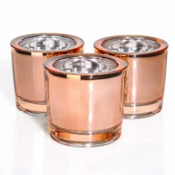 Richland Chunky Votive Holder Rose Gold Mirrored Set Of 48