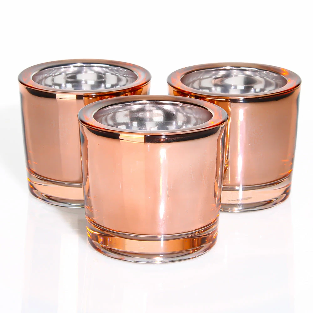 Richland Chunky Votive Holder Rose Gold Mirrored Set Of 48 1 Richland Chunky Votive Holder Rose Gold Mirrored Set Of 48