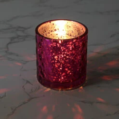 Richland Votive Holder Pinched Pink Mercury Set Of 48 -US Gift Sales 2024 1564 8280