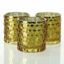 Richland Votive Holder Honeycomb Amber Mercury Set Of 48
