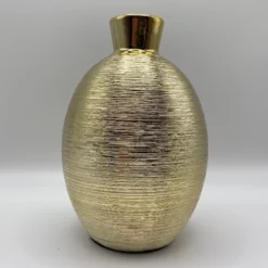 Richland Elegant Vase 6" Gold Ceramic Set Of 4