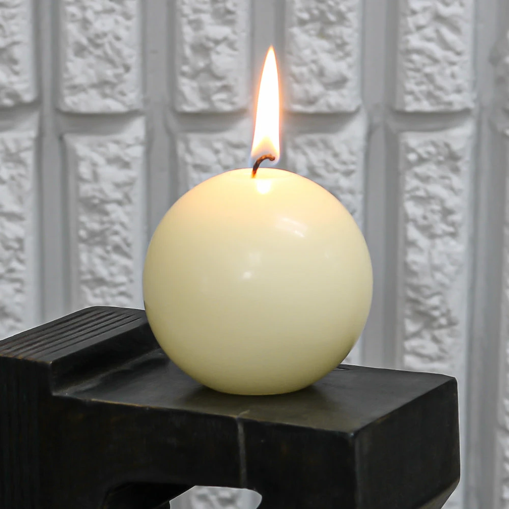 Richland Sphere Candle 3" Ivory Set Of 24 2 Richland Sphere Candle 3" Ivory Set Of 24 - Image 2