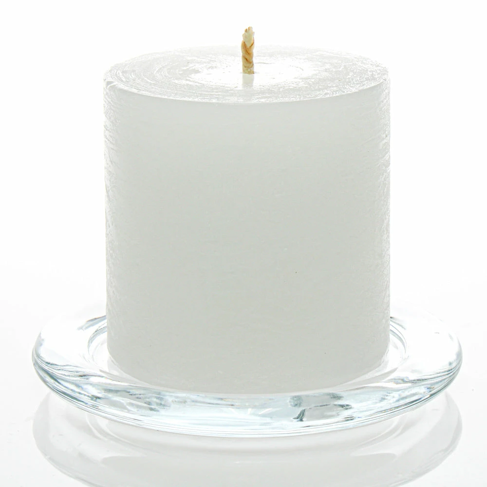Richland Rustic Pillar Candle 3"x 3" White Set Of 12 1 Richland Rustic Pillar Candle 3"x 3" White Set Of 12