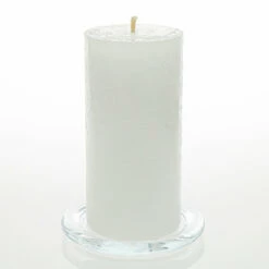 Richland Rustic Pillar Candle 3"x 6" White Set Of 24