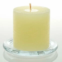 Richland Rustic Pillar Candle 3"x 3" Ivory Set Of 48