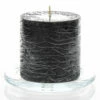 Richland Rustic Pillar Candle 3"x 3" Black Set Of 48