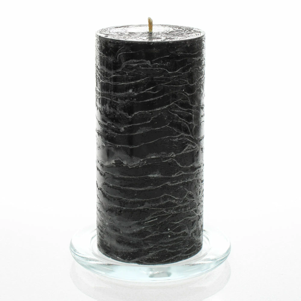 Richland Rustic Pillar Candle 3"x 6" Black Set Of 24 1 Richland Rustic Pillar Candle 3"x 6" Black Set Of 24