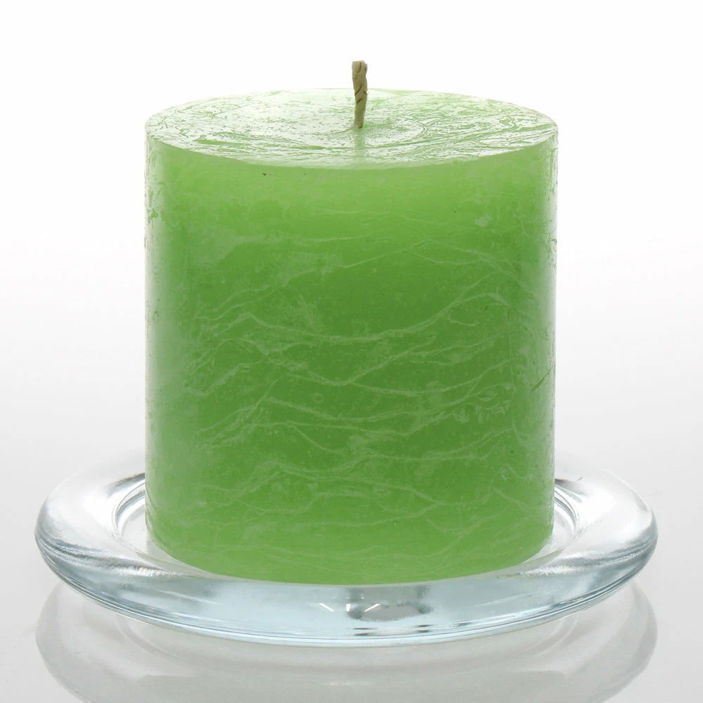 Richland Rustic Pillar Candle 3"x 3" Green Set Of 48 1 Richland Rustic Pillar Candle 3"x 3" Green Set Of 48