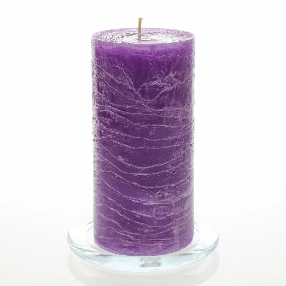 Richland Rustic Pillar Candle 3"x 6" Lavender Set Of 12 1 Richland Rustic Pillar Candle 3"x 6" Lavender Set Of 12