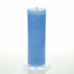 Richland Rustic Pillar Candle 3"x 9" Light Blue Set Of 6