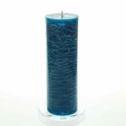 Richland Rustic Pillar Candle 3"x 9" Navy Blue Set Of 6