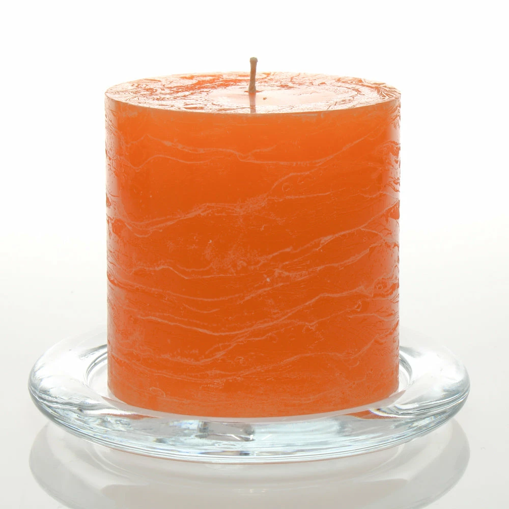 Richland Rustic Pillar Candle 3"x 3" Orange Set Of 24 1 Richland Rustic Pillar Candle 3"x 3" Orange Set Of 24