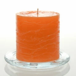 Richland Rustic Pillar Candle 3"x 3" Orange Set Of 48