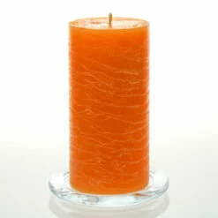 Richland Rustic Pillar Candle 3"x 6" Orange Set Of 24