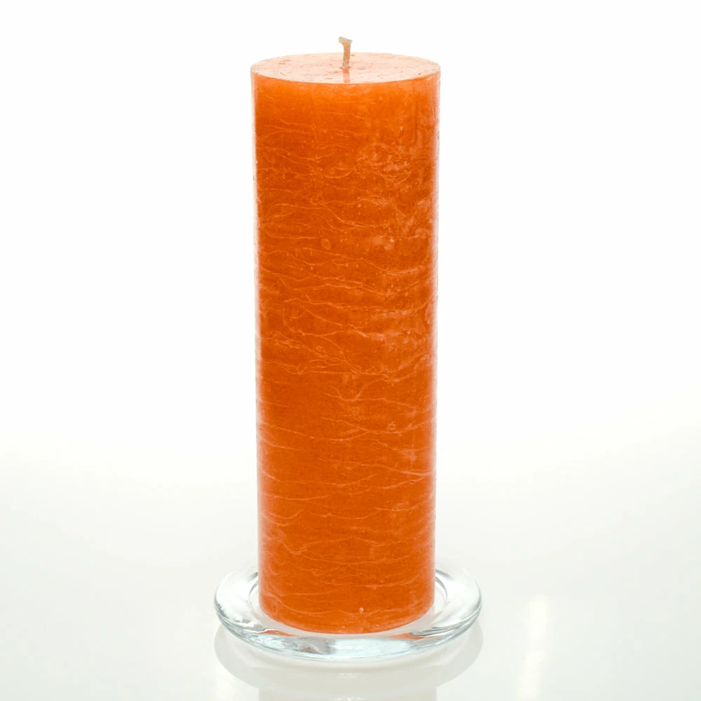 Richland Rustic Pillar Candle 3"x 9" Orange Set Of 6 1 Richland Rustic Pillar Candle 3"x 9" Orange Set Of 6