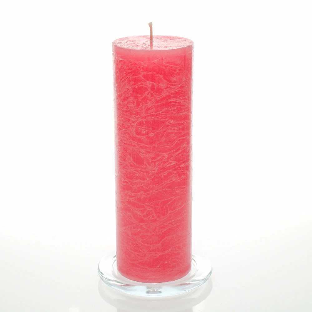Richland Rustic Pillar Candle 3"x 9" Pink Set Of 12 1 Richland Rustic Pillar Candle 3"x 9" Pink Set Of 12