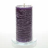 Richland Rustic Pillar Candle 3"x 6" Purple Set Of 12