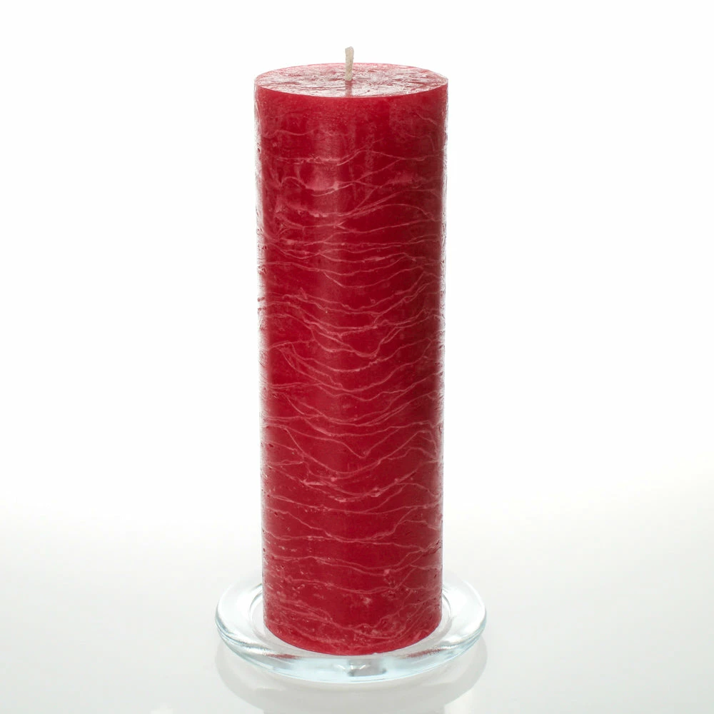 Richland Rustic Pillar Candle 3"x 9" Red Set Of 24 1 Richland Rustic Pillar Candle 3"x 9" Red Set Of 24