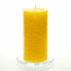 Richland Rustic Pillar Candle 3"x 6" Yellow Set Of 6
