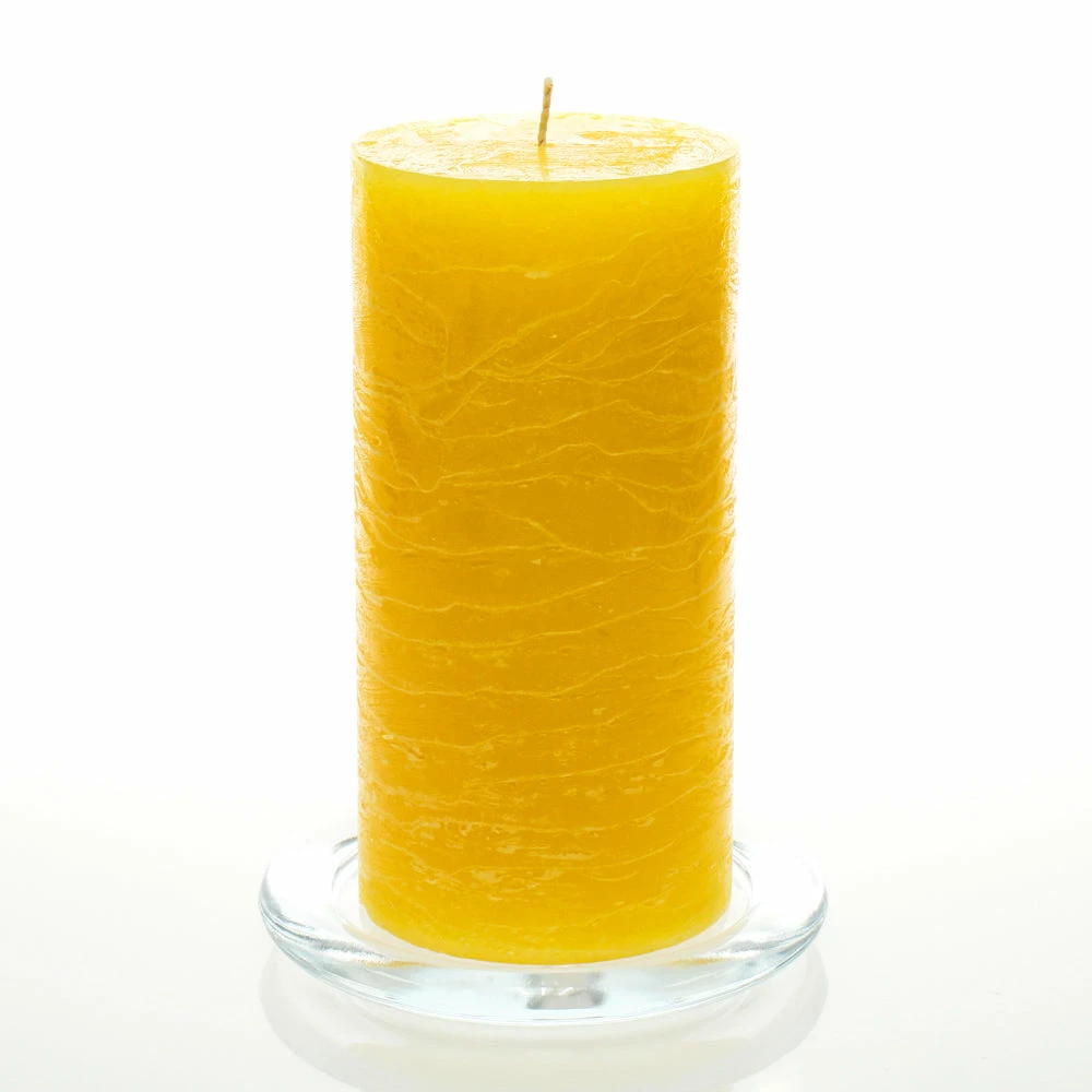 Richland Rustic Pillar Candle 3"x 6" Yellow Set Of 6 1 Richland Rustic Pillar Candle 3"x 6" Yellow Set Of 6