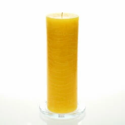 Richland Rustic Pillar Candle 3"x 9" Yellow Set Of 12