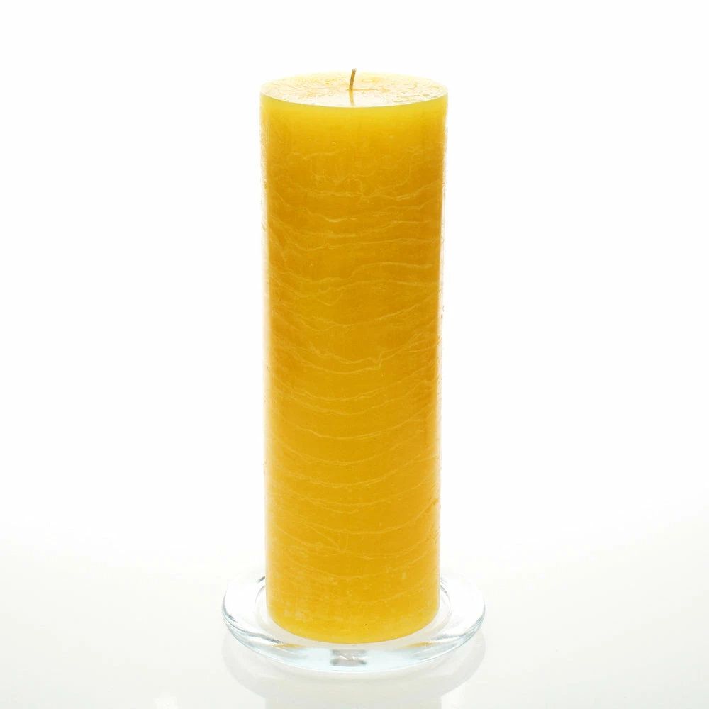 Richland Rustic Pillar Candle 3"x 9" Yellow Set Of 12 1 Richland Rustic Pillar Candle 3"x 9" Yellow Set Of 12