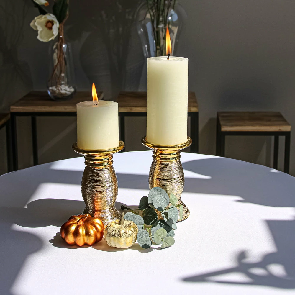 Richland Rustic Pillar Candle 3"x 3" Light Ivory Set Of 24 2 Richland Rustic Pillar Candle 3"x 3" Light Ivory Set Of 24 - Image 2