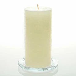 Richland Rustic Pillar Candle 3"x 6" Light Ivory Set Of 24