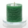 Richland Rustic Pillar Candle 3"x 3" Dark Green Set Of 24