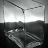 Thick Glass Rectangle Vase 7.5" X 8"