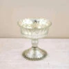 Silver Mercury Glass Compote 4.75"