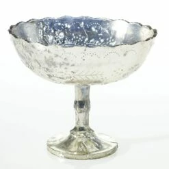 Desiray Glass Compote 6.75" X 8" Silver