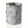 Whitewashed Birch Bark Vase 4.75x6