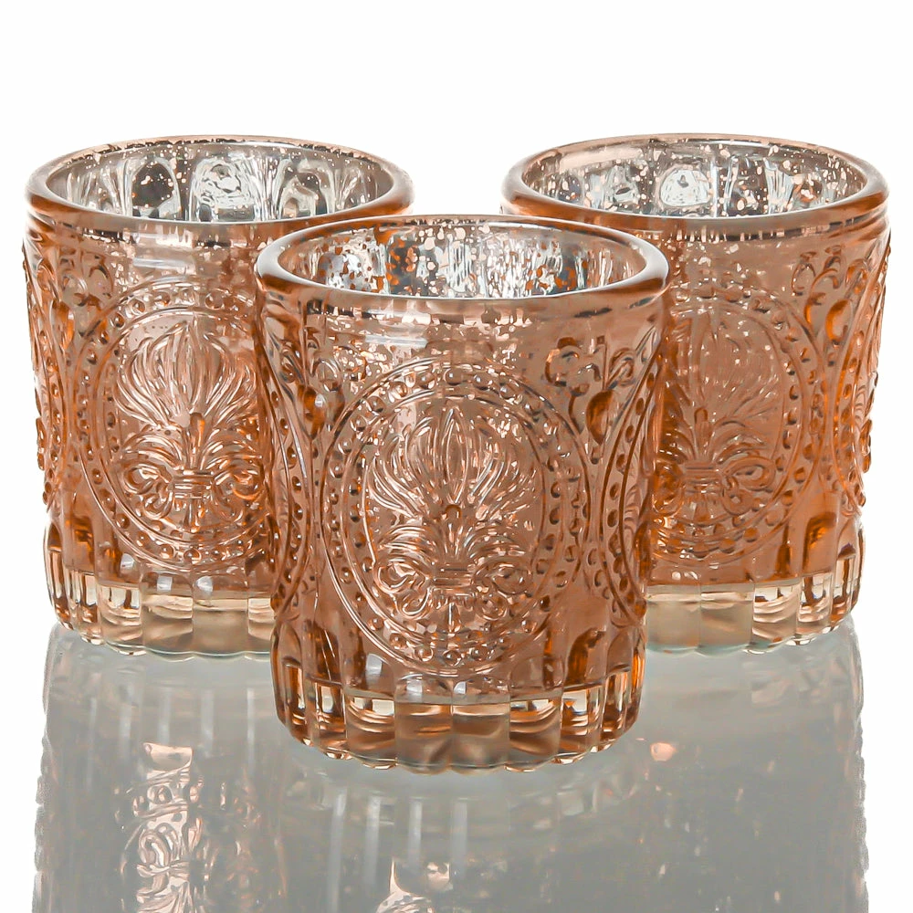 Richland Mercury Votive Holders Primrose Rose Gold Set Of 12 1 Richland Mercury Votive Holders Primrose Rose Gold Set Of 12