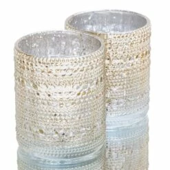 Richland Mercury Candle Holder Pearly Metallic Gold Large Set Of 6