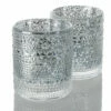 Richland Mercury Candle Holder Pearly Silver Large Set Of 24