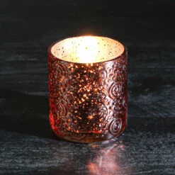 Richland Mercury Candle Holder Nadine Rose Gold Small Set Of 36 -US Gift Sales 2024 91098 8325