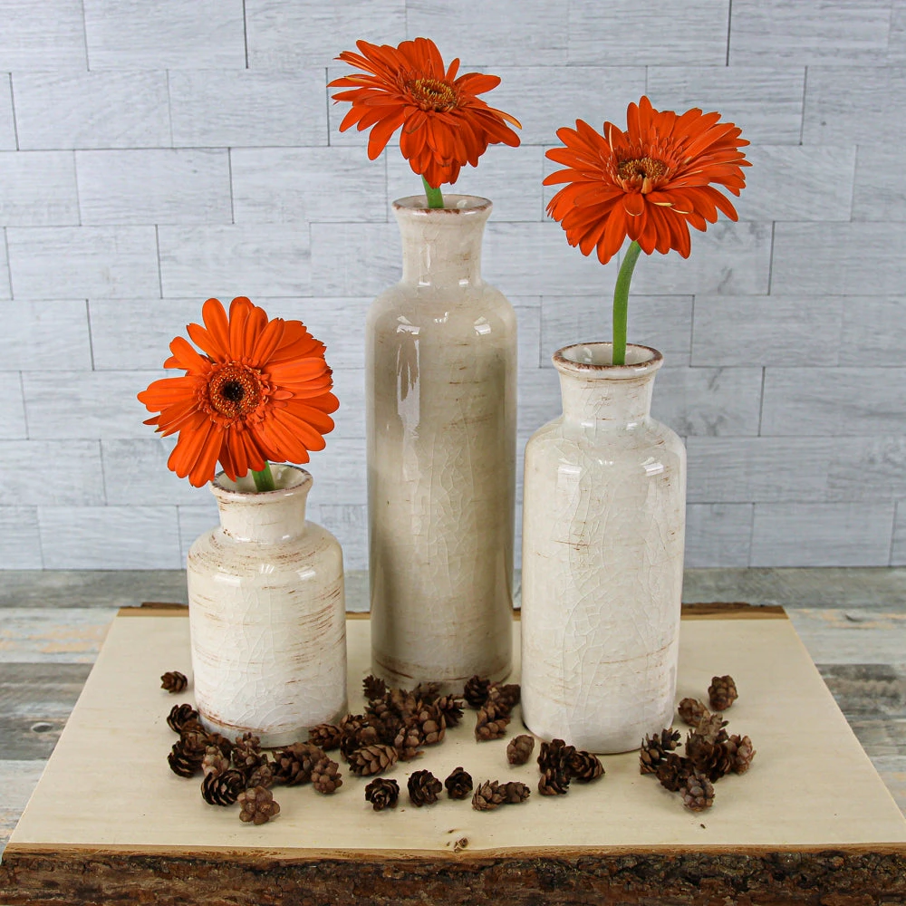 Richland Farmhouse White Ceramic Vase 10" Set Of 12 3 Richland Farmhouse White Ceramic Vase 10" Set Of 12 - Image 3