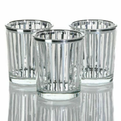 Richland Silver Stripe Glass Holder - Small Set Of 72